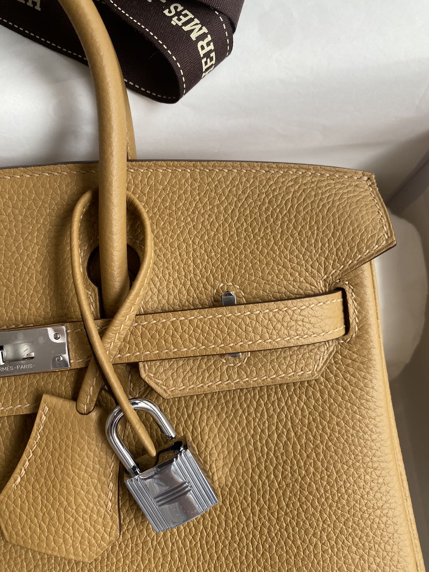 Hermes Birkin 25CM Togo Leather Handbag Sesame